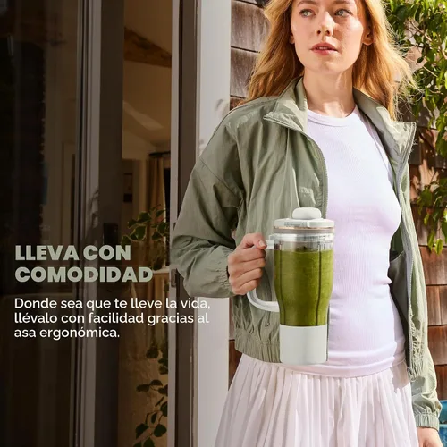 Vista 2 de Ninja BlendBOSS - Licuadora personal, hueso y champán exclusivo de Amazon