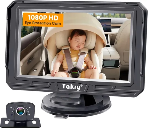Vista 11 de Cámara de coche de bebé HD 1080P: Fácil de instalar cámara de asiento de coche de gran angular de 150 °