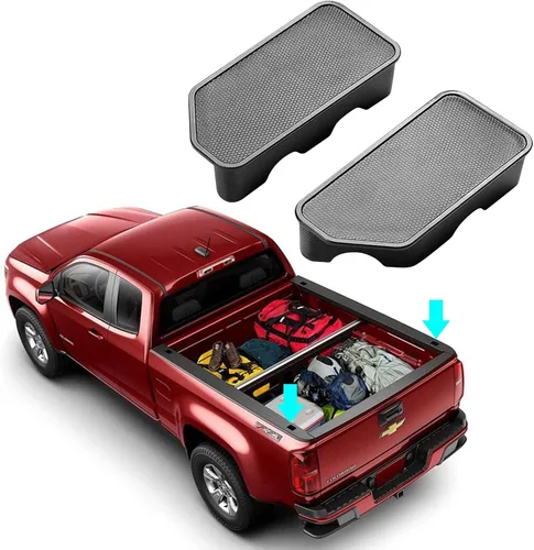 Vista 8 de TTCR-II Cubiertas para orificios de estaca para riel de cama GMC Sierra y Chevy Silverado 2014-2018, cubiertas de bonneau para camiones para Sierra