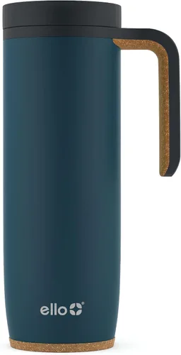 Vista 13 de Ello Magnet 18oz Taza de viaje de acero inoxidable con asa y tapa a prueba de fugas Taza de café con aislamiento al vacío mantiene las bebidas