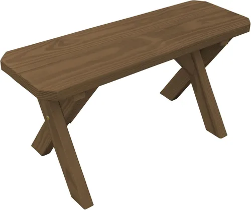 Vista 19 de Furniture Barn USA Pine - Banco cruzado de 2 pies, color negro