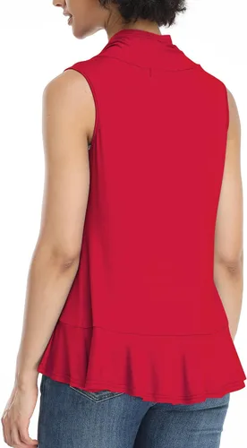 Vista 3 de Xeoxarel Cárdigan sin mangas para mujer con frente abierto (S-3XL)