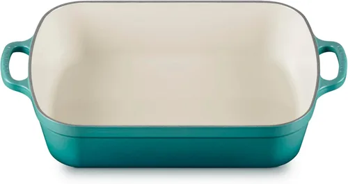 Vista 10 de Le Creuset Tostador rectangular Signature de hierro fundido esmaltado, 5.25 cuartos de galón (9.8" x 13"), Artichaut