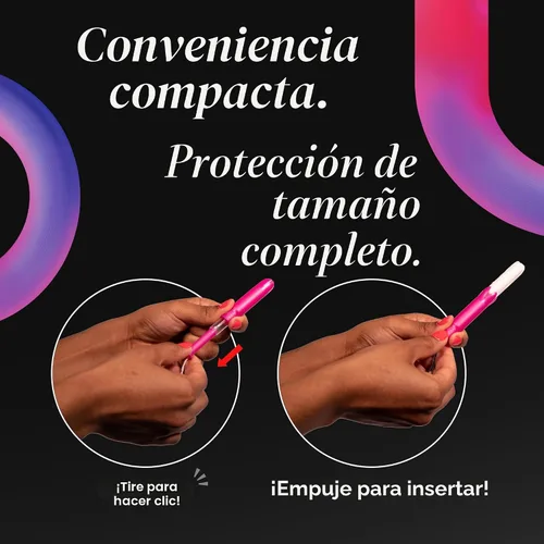 Vista 5 de U by Kotex Click - Tampones compactos, súper absorbencia, sin perfume, 45