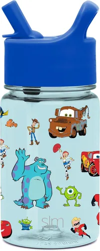 Vista 32 de Simple Modern Marvel Spiderman - Botella de agua Summit de plástico Tritan para niños, taza sin BPA de 12 onzas con tapa cubierta con popote a