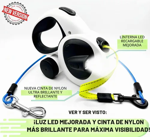 Vista 2 de Snuggle Paws - Correa retráctil todo en uno para perros pequeños