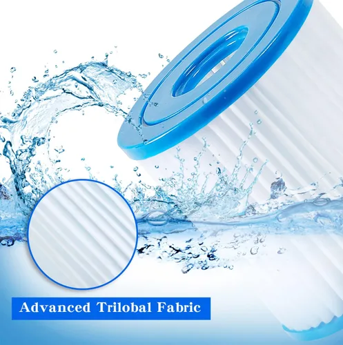 Vista 4 de Cartucho de filtro de piscina tipo I de alta eficiencia para olas de verano 300/330 gal. Bomba de filtro, filtro de piscina pequeño de uso
