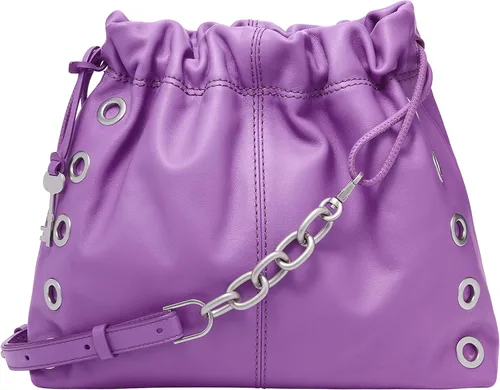 Vista 2 de Fossil Gigi - Bolso de hombro de piel con cordón para mujer
