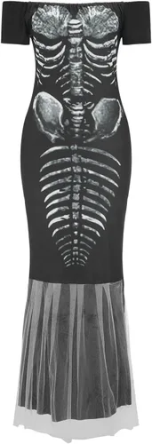 Vista 3 de Gerichy Vestidos renacentistas para mujer, disfraz medieval para cosplay, vestido de noche con hombros descubiertos, vestido formal de noche, falda