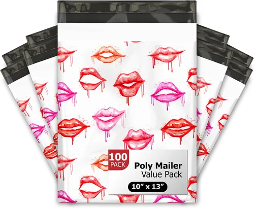 Vista 16 de 100 sobres de polietileno de diseño de corazones que se desvanecen para el día de San Valentín, impermeables, autosellantes, resistentes a