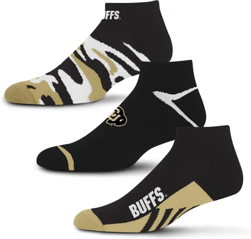 Vista 47 de For Bare Feet Paquete de 3 calcetines tobilleros unisex para adultos de la NCAA Camo Boom