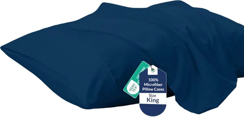 Vista 43 de Royale Linens Juego de 2 fundas de almohada Queen – Fundas de almohada de cama – 20 x 30 pulgadas – Fundas de almohada negras – 1800 microfibra