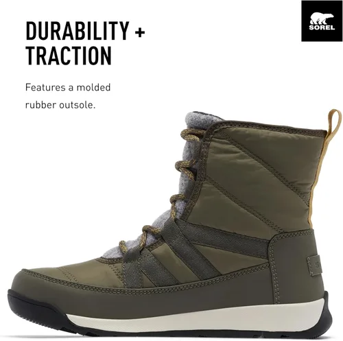Vista 3 de SOREL Whitney Botas cortas con cordones para mujer, botas de invierno de nailon impermeables