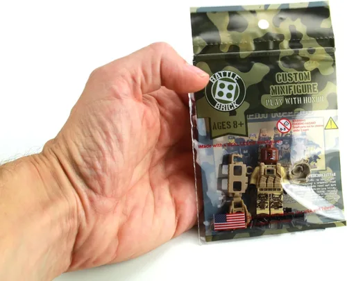 Vista 4 de Battle Brick Minifigura personalizada de soldado de las fuerzas especiales afroamericanas Accesorios fabricados en los Estados Unidos Minifig