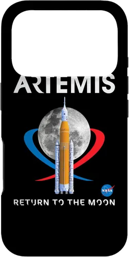 Vista 29 de Funda con logotipo para iPhone 15 Pro NASA Artemis Mission SLS Moon Insignia