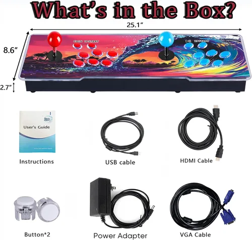 Vista 3 de RegiisJoy 32000 Pandoras Box 78S Retro Arcade Game Console, 4 Jugadores 3D Magical Modified Game, Search Save Delete Cheat Function, Lista