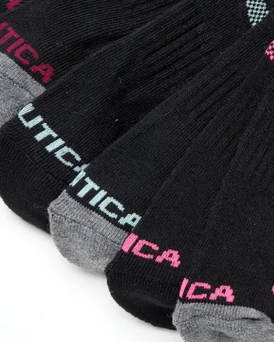 Vista 5 de Nautica Calcetines para mujer - Calcetines deportivos de corte de cuarto (6 unidades)
