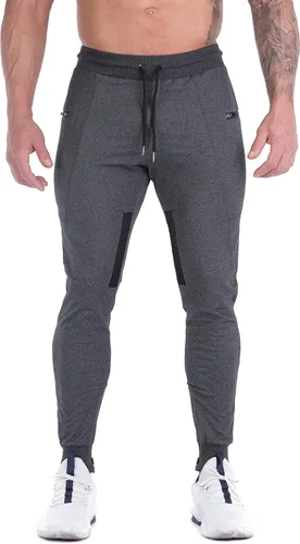Vista 2 de FIRSTGYM Pantalones deportivos para hombre, ajustados, para entrenamiento, entrenamiento, muslo, malla, gimnasio, pantalones deportivos