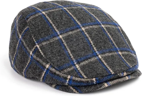 Vista 8 de The Original Boston Scally - Gorra plana de periódico a cuadros - Sombrero de algodón de un solo panel para hombre