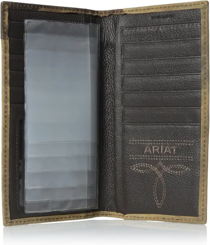 Vista 4 de Ariat - Cartera para hombre con escudo envejecido, diseño de Rodeo Western