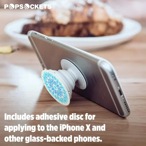 Vista 5 de PopSockets: Agarre plegable y soporte para teléfonos y tabletas - Blue Ice Star