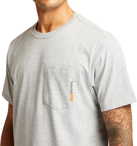 Vista 4 de Timberland PRO Camiseta de manga corta para hombre Base Plate Blended, Gris claro
