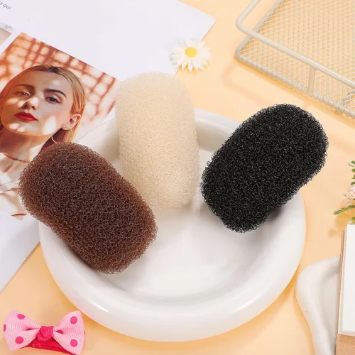 Vista 8 de Uonlytech Juego de 3 clips de volumen para el cabello, para mujeres, peinados de bricolaje, esponja, plástico, metal