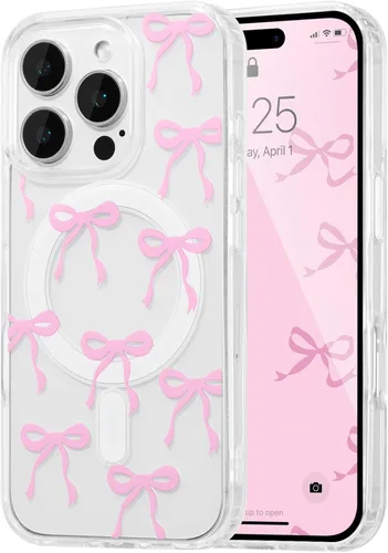Vista 36 de UEEBAI - Funda magnética para iPhone 11, diseño de lazo, compatible con MagSafe, funda transparente delgada inalámbrica, antiamarilleo, a prueba