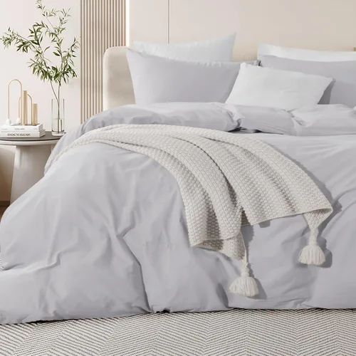 Vista 71 de NEXHOME PRO Funda de edredón Twin XL 100% algodón lavado, transpirable, duradera, texturizada, similar al lino, juego de ropa de cama para el hogar