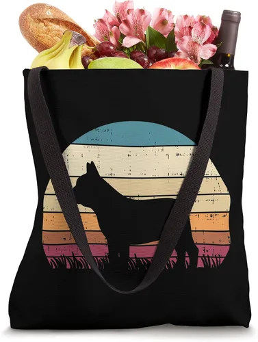 Vista 4 de Bulldog francés atardecer retro Frenchie perro amante dueño bolsa de regalo