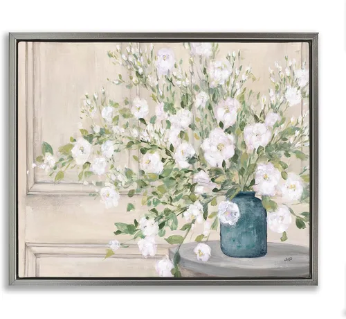 Vista 31 de Birds Floral Meadow Blossoms, 16 x 20 Inch Canvas in Floater Frame Stupell Industries · By Nan · Ready to hang once unboxed · Made in USA