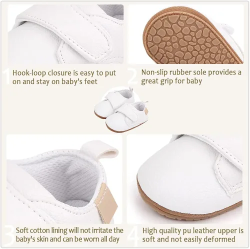 Vista 5 de Meckior Mocasines clásicos de piel sintética para niños y niñas zapatos de vestir Oxford para niños y niñas zapatos de vestir planos para caminar