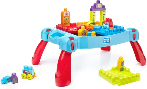 Vista 15 de Mega Bloks First Builders Build 'n Learn - Mesa con bloques de construcción grandes, juguetes de construcción para niños pequeños (30 piezas)