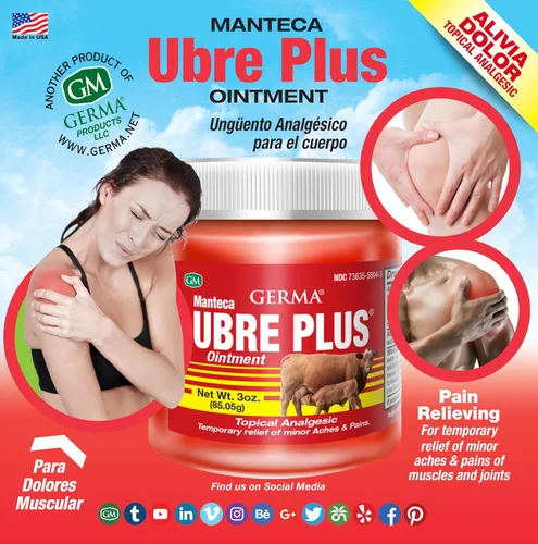 Vista 8 de GERMA™ Manteca Ubre Plus (ROJO) - 3 FL OZ