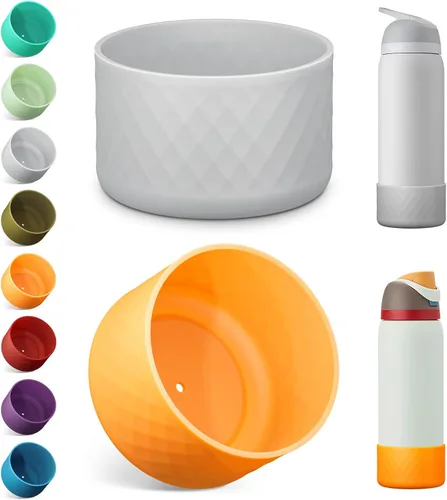 Vista 18 de Airboat 2 botas de silicona para botella de agua Owala de 24 onzas, funda protectora antideslizante para botellas de acero inoxidable, aptas