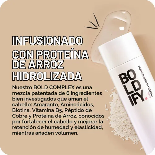 Vista 5 de Champú y acondicionador engrosador para el crecimiento del cabello con biotina de Boldify