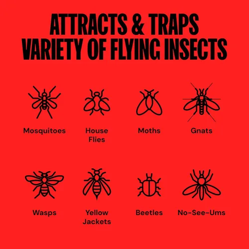 Vista 9 de Dynatrap Trampa portátil para insectos al aire libre, 1/4 acre, luz LED UV