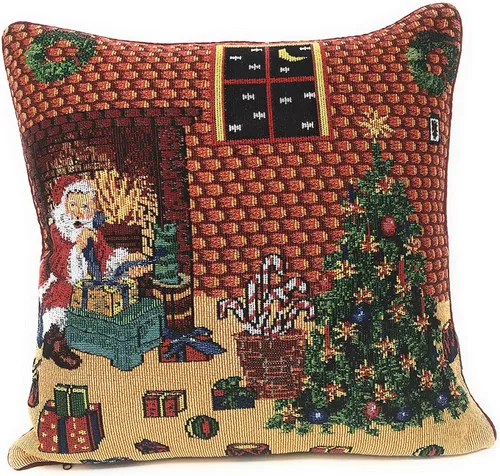 Vista 6 de Tache Home Fashion Funda de almohada 16 x 16 Down The Chimney