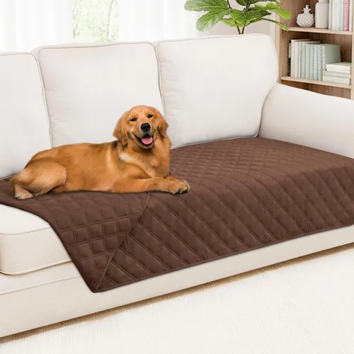 Vista 77 de Smiry Funda Impermeable para Cama de Perro Manta para Mascotas, Manta Suave y Lavable para Perros para Muebles Cama Sofá Sofá Reversible, a Cuadros