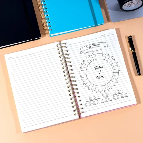 Vista 7 de Yoment B5 - Cuaderno de espiral con rayas universitarias de 7.3" x 10.15", diario de 300 páginas, cuadernos de espiral rayados con papel grueso
