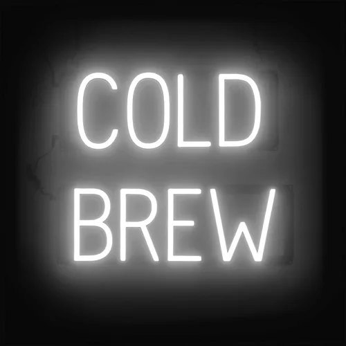Vista 50 de SpellBrite Letrero de té Aspecto de letrero de té neón, luz LED azul, 13.1 x 6.3 pulgadas Ultra-Bright Click-Together Signage for Cafes, with
