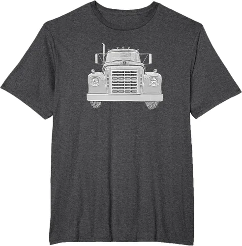 Vista 59 de Camiseta clásica de camión pesado International Harvester IH Loadstar, Negro, S
