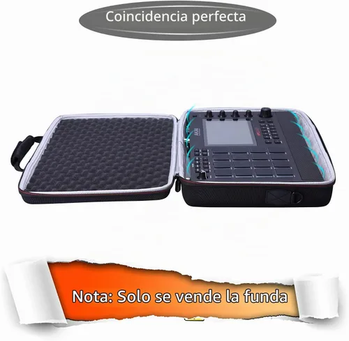 Vista 7 de LTGEM - Funda compatible con AKAI Professional MPC Live II/Live Drum Machine con bolsa para accesorios y correa para el hombro
