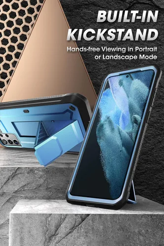 Vista 3 de SUPCASE Funda para Samsung Galaxy S21 Ultra con Soporte (Unicorn Beetle Pro), [Marco Frontal Integrado y Clip para Cinturón]