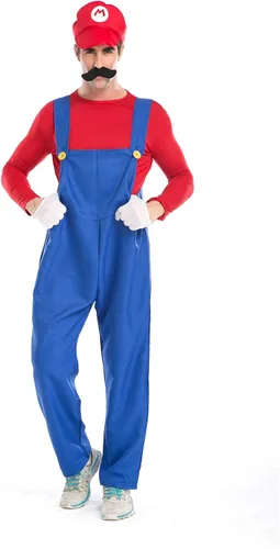 Vista 6 de Super Mario CostumeMario Costume for Halloween Party Cosplay