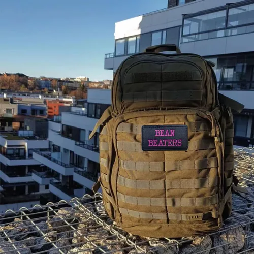 Vista 5 de kamao Parches con nombre bordado personalizados de 3.5 pulgadas de ancho x 2 pulgadas de alto, 2 unidades de etiqueta militar personalizada