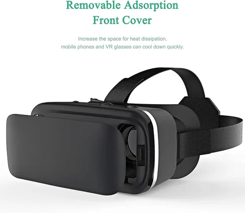 Vista 2 de VR Headset VR 3D Virtual Reality Headset for Movies and Games VR Glasses Goggles Compatible with Phone Android 2K Anti-Blue Lenses Adjustable Pupil