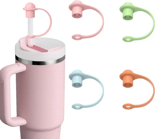 Vista 8 de Tapa superior de pajita de silicona de Navidad para vaso Stanley Cup de 30 y 40 oz, accesorios para termos, tapas de cubierta a prueba de polvo