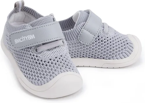 Vista 2 de BMCiTYBM Zapatos para caminar de malla transpirable para bebés, niños y niñas, ligeros, antideslizantes, para primeros pasos, 6, 9, 12, 18, 24 meses