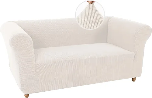 Vista 26 de Turquoize Funda elástica para silla estilo Chesterfield para sala de estar, 1 pieza, funda de sofá suave y antideslizante con tela jacquard gruesa